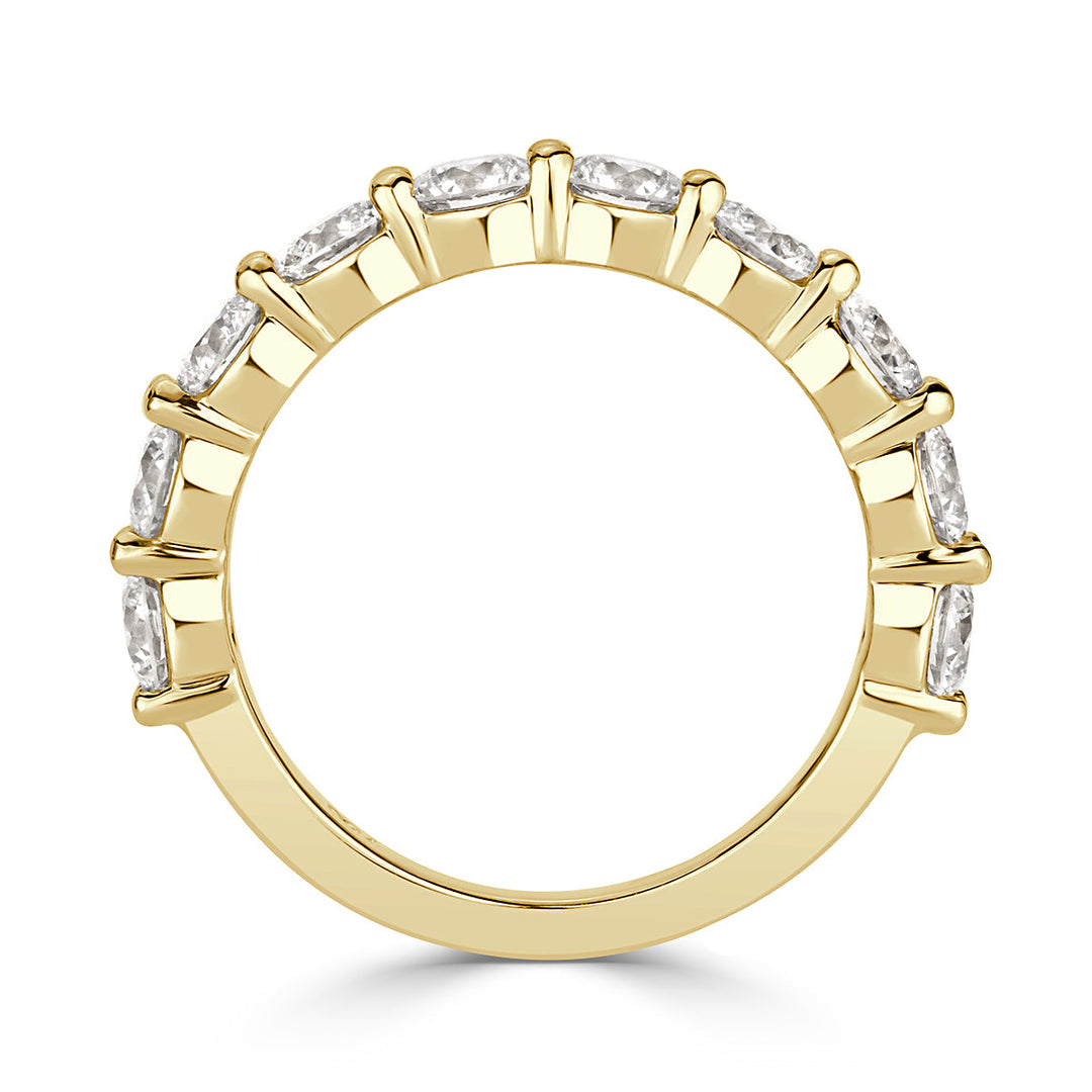 2.00ct Round Brilliant Cut Lab Diamond Wedding Band in 18k Yellow Gold