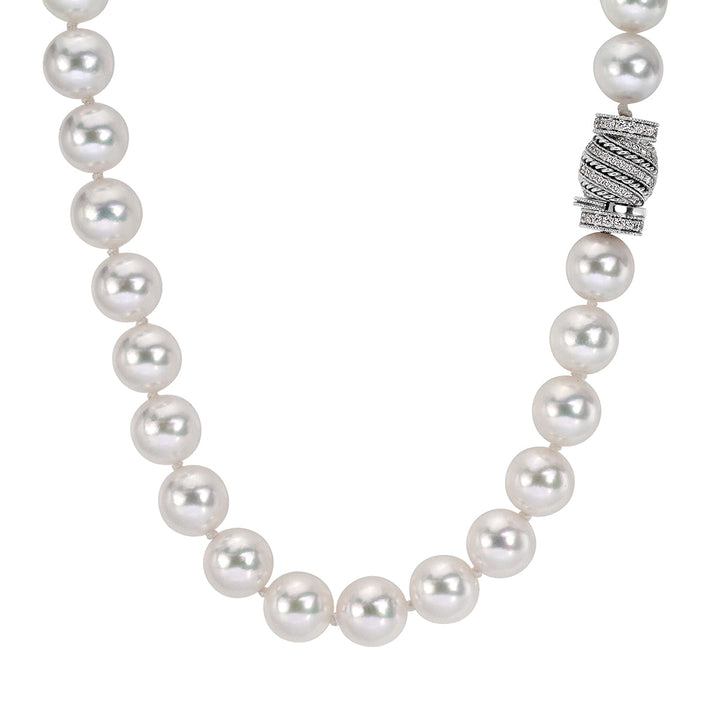 0.72ct Lab Diamond and Pearl Necklace