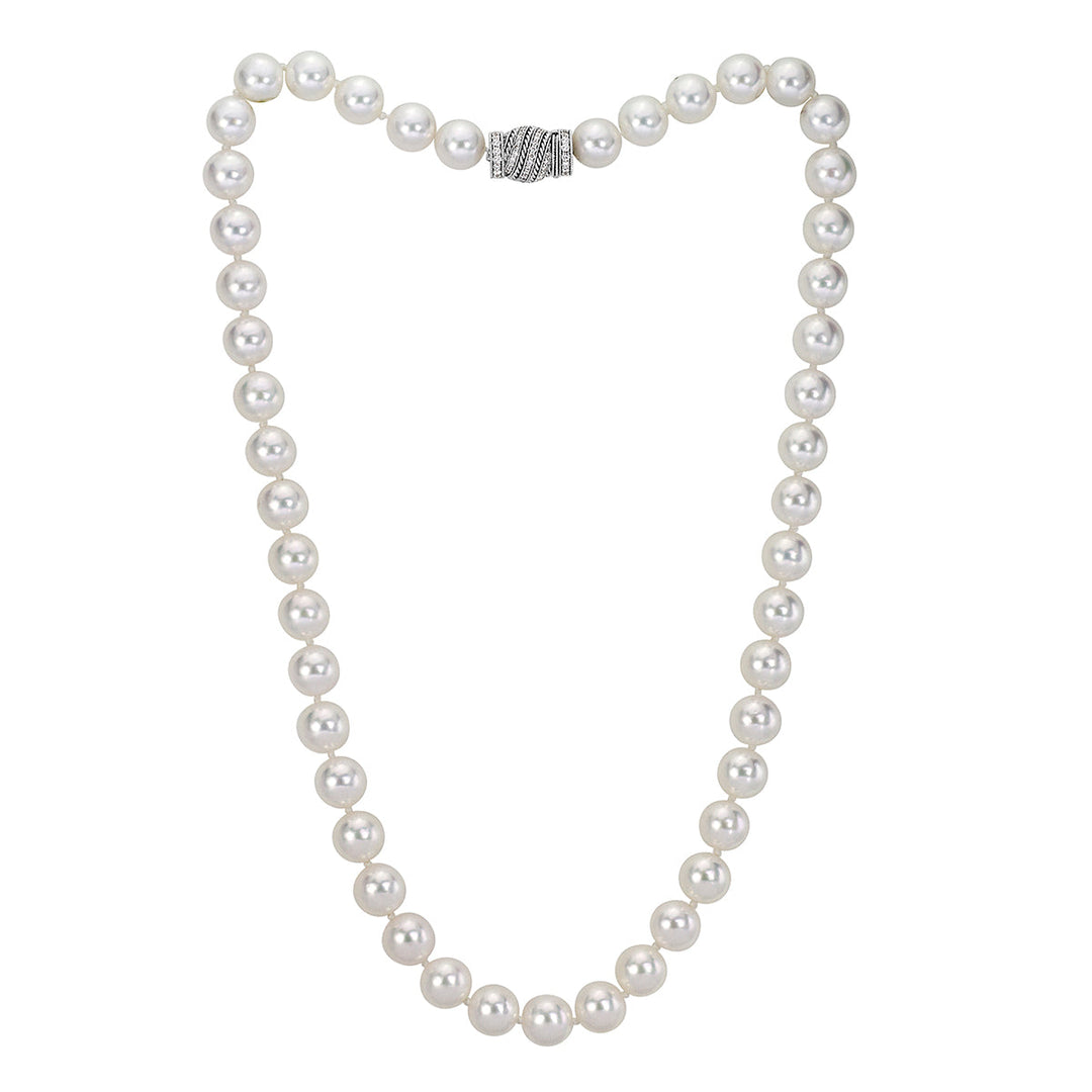 0.72ct Lab Diamond and Pearl Necklace