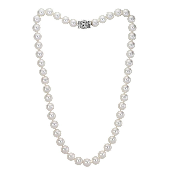 0.72ct Lab Diamond and Pearl Necklace