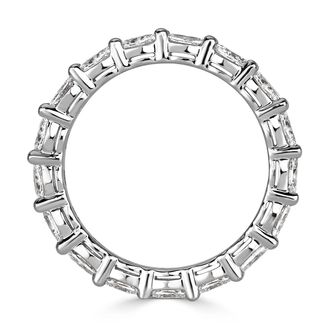 1.50ct Oval Cut Lab Diamond Eternity Band in Platinum