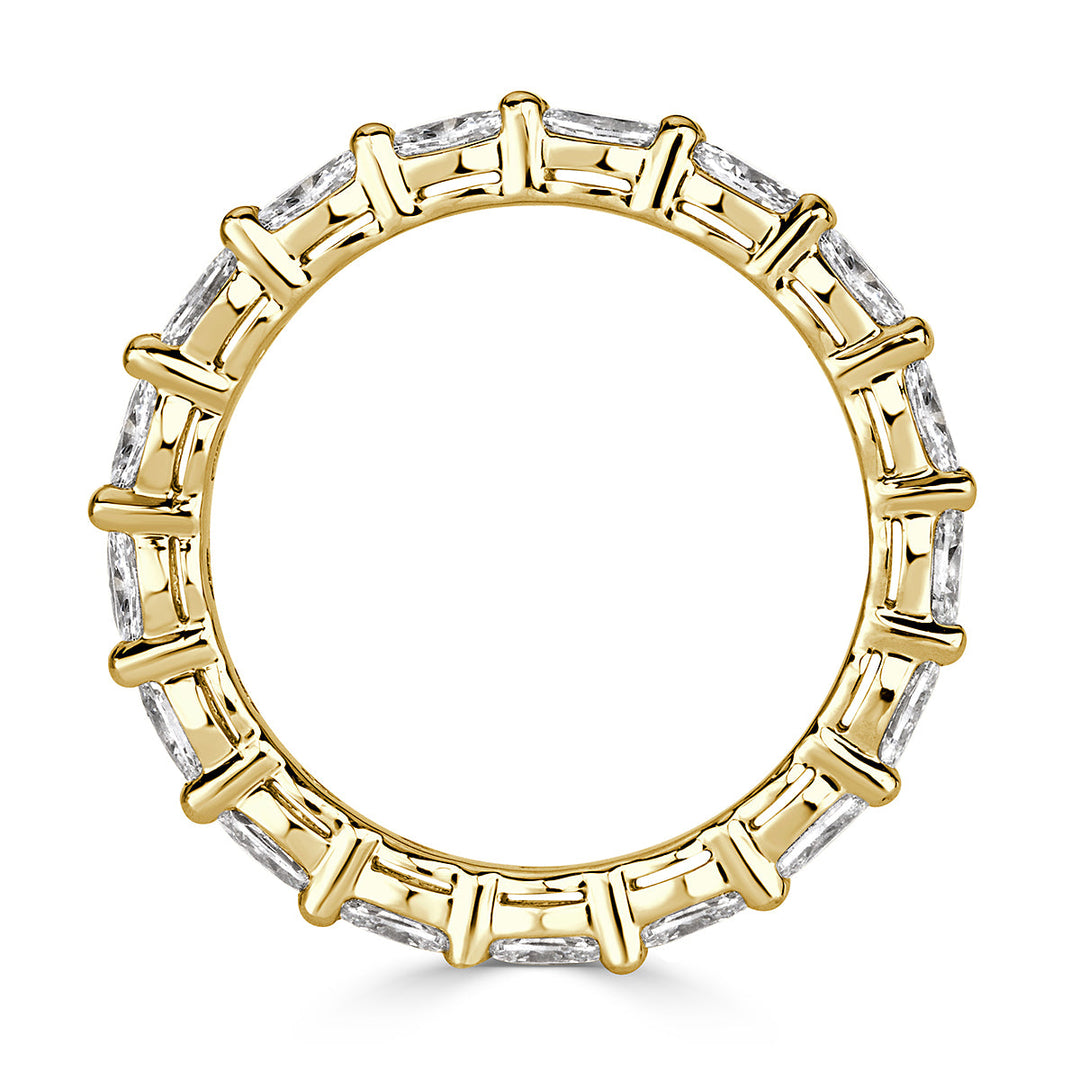 1.50ct Oval Cut Lab Diamond Eternity Band in 18k Yellow Gold