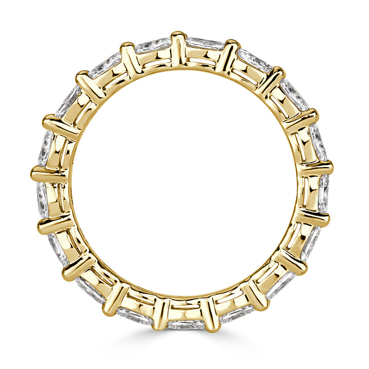 1.50ct Oval Cut Lab Diamond Eternity Band in 18k Yellow Gold