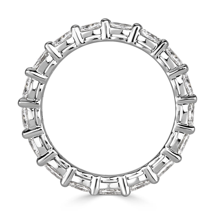 1.50ct Oval Cut Lab Diamond Eternity Band in 18k White Gold