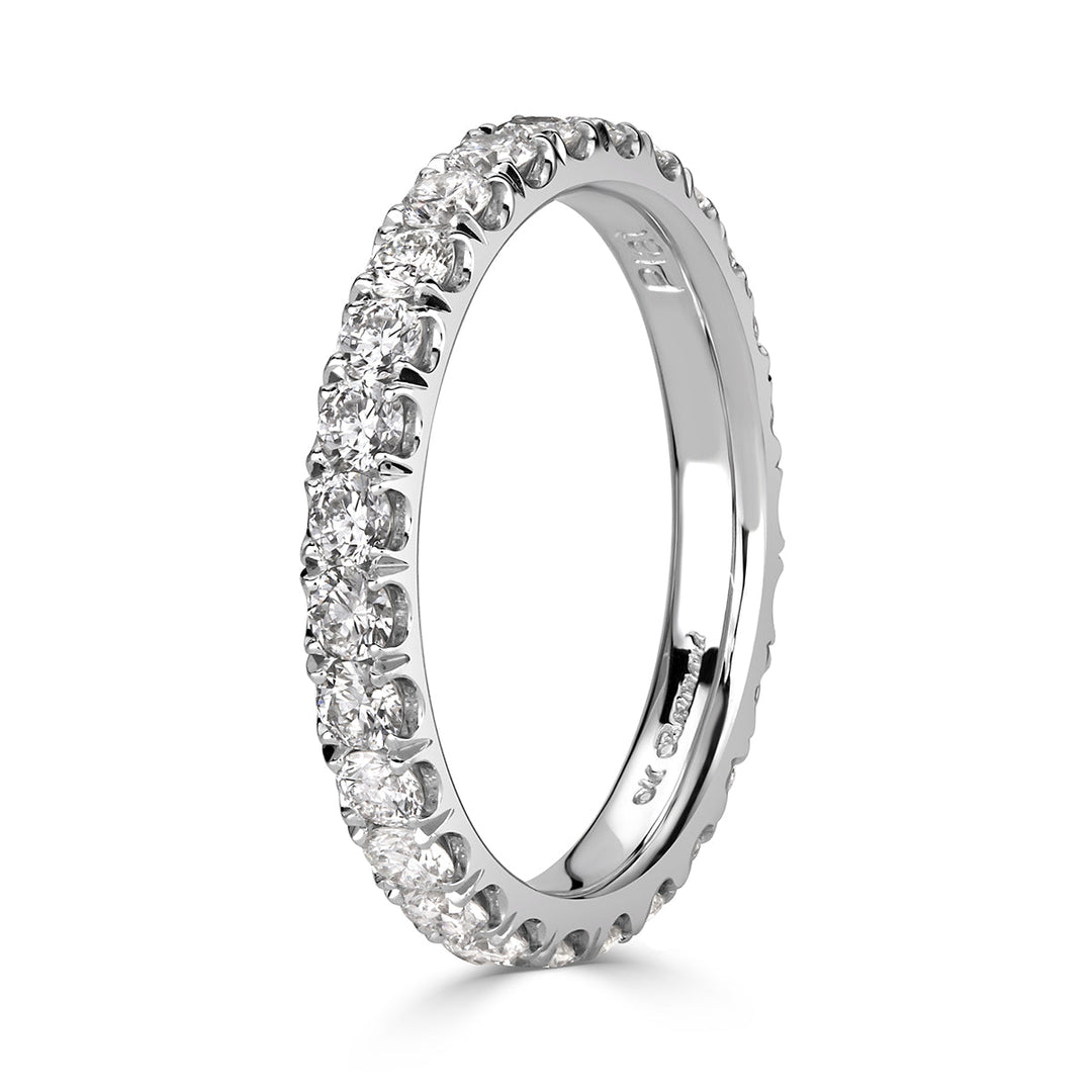 1.28ct Round Brilliant Cut Lab Diamond Eternity Band in Platinum