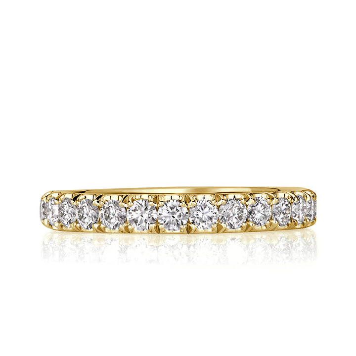 1.28ct Round Brilliant Cut Lab Diamond Eternity Band in 18k Yellow Gold