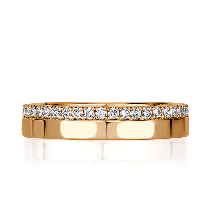 0.48ct Round Brilliant Cut Lab Diamond Eternity Band in 18k Champagne Yellow Gold