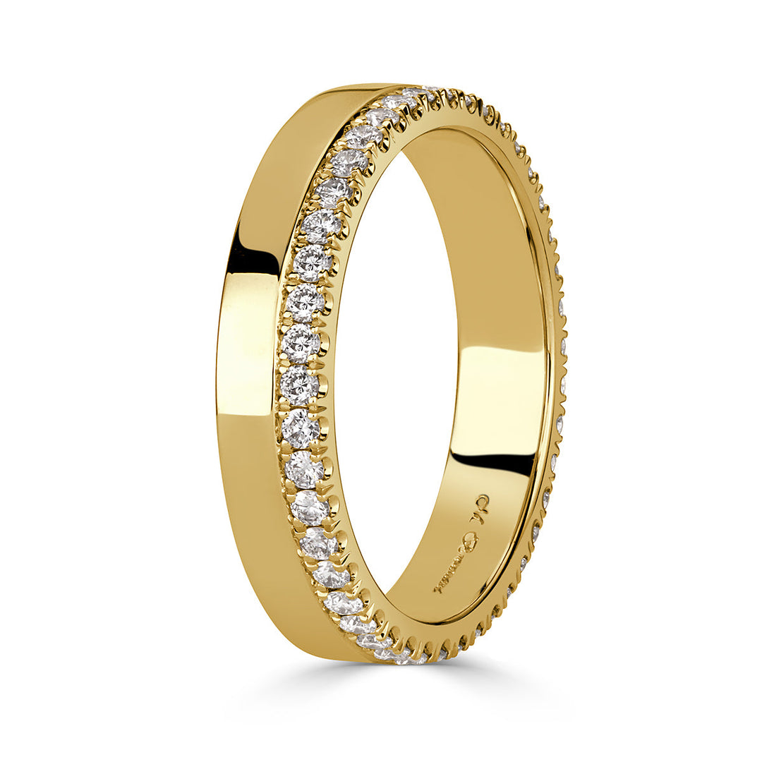 0.48ct Round Brilliant Cut Lab Diamond Eternity Band in 18k Yellow Gold