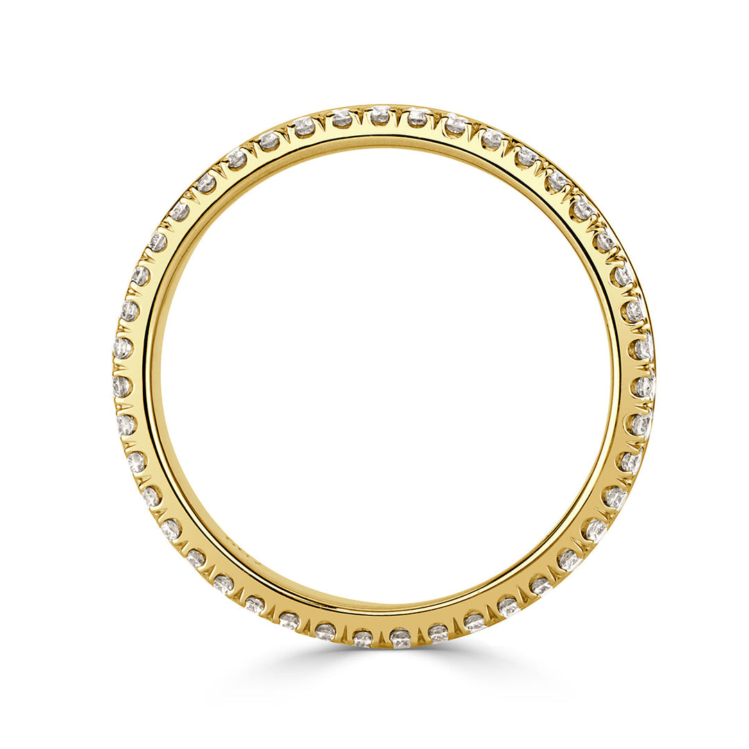 0.48ct Round Brilliant Cut Lab Diamond Eternity Band in 18k Yellow Gold