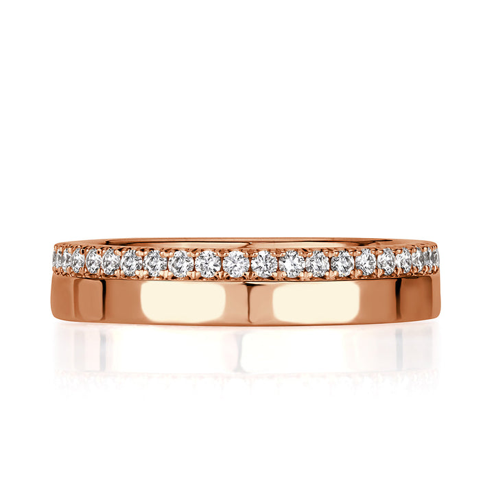 0.48ct Round Brilliant Cut Lab Diamond Eternity Band in 18k Rose Gold