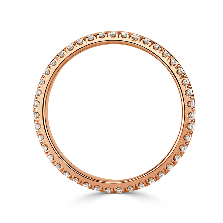 0.48ct Round Brilliant Cut Lab Diamond Eternity Band in 18k Rose Gold