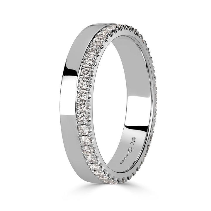 0.48ct Round Brilliant Cut Lab Diamond Eternity Band in 18k White Gold