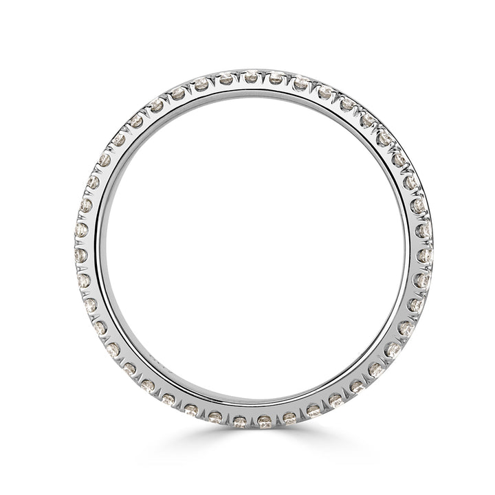 0.48ct Round Brilliant Cut Lab Diamond Eternity Band in 18k White Gold