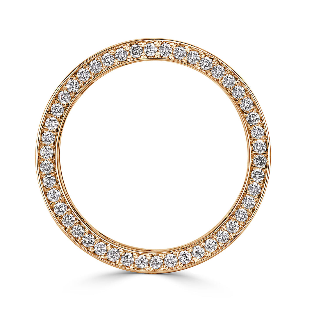 3.85ct Round Brilliant Cut Lab Diamond Eternity Band in 18k Champagne Yellow Gold