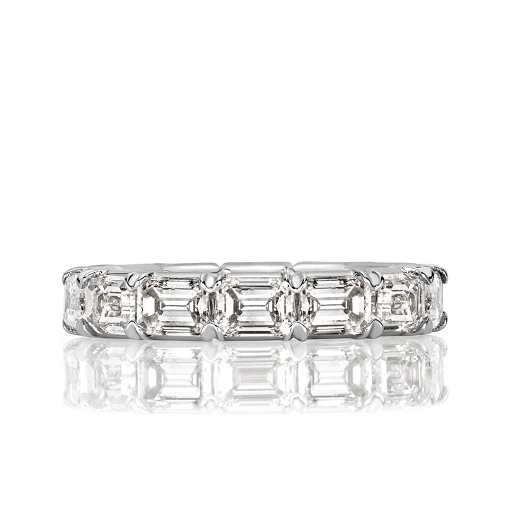 2.54ct Emerald Cut Lab Diamond Eternity Band in Platinum