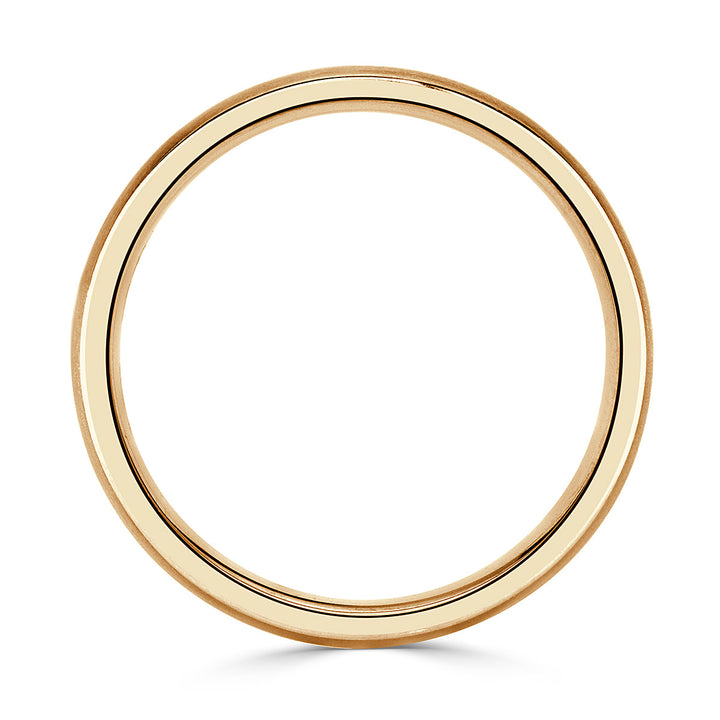 Men's Satin Finish Wedding Band in 18k Yellow Gold 6.0mm