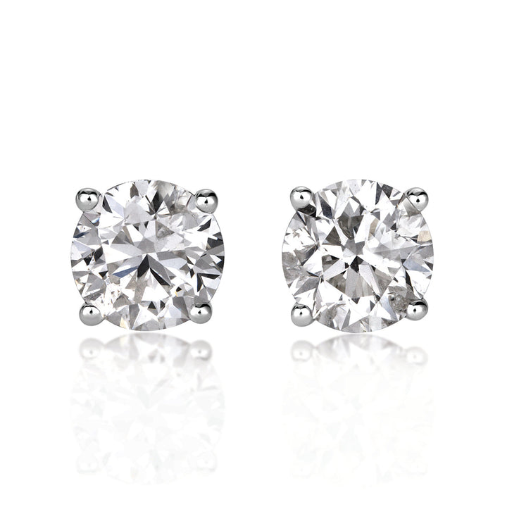 2.00ct Round Brilliant Cut Lab Diamond Stud Earrings