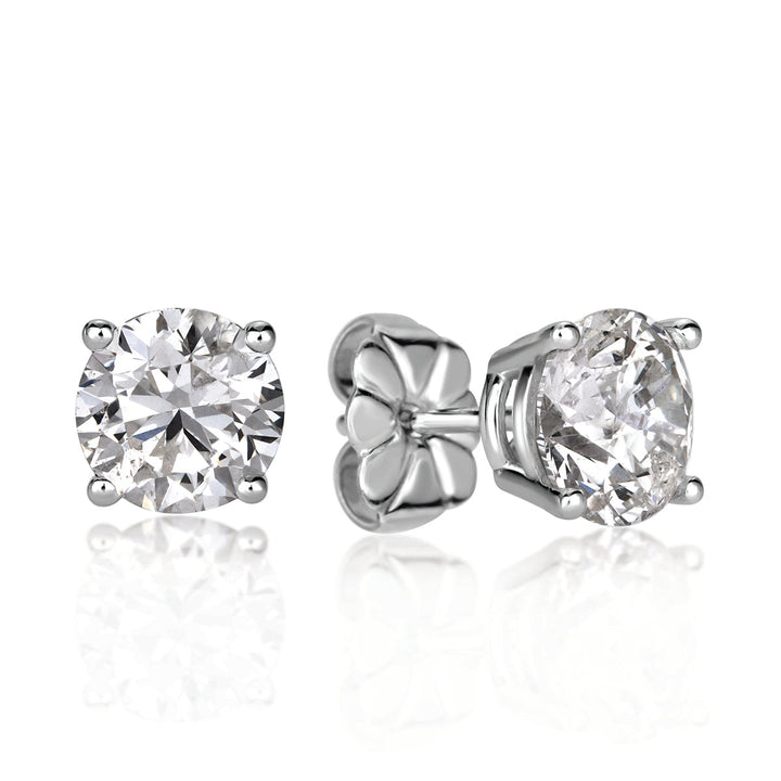 2.00ct Round Brilliant Cut Lab Diamond Stud Earrings