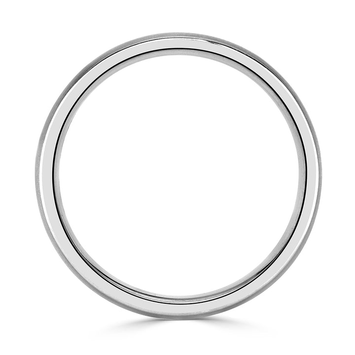 Men's Satin Finish Wedding Band in 14k White Gold 6.0mm