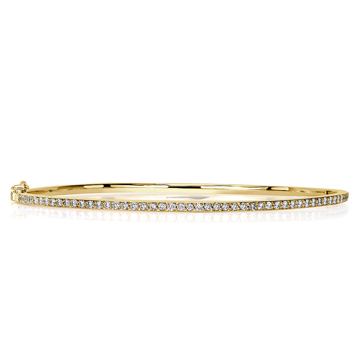 1.00ct Round Brilliant Cut Lab Diamond Bangle Bracelet in 14K Yellow Gold