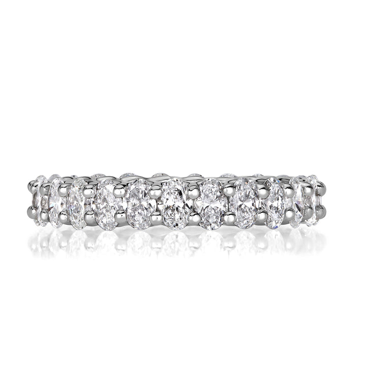 2.30ct Oval Cut Lab Diamond Eternity Band in Platinum