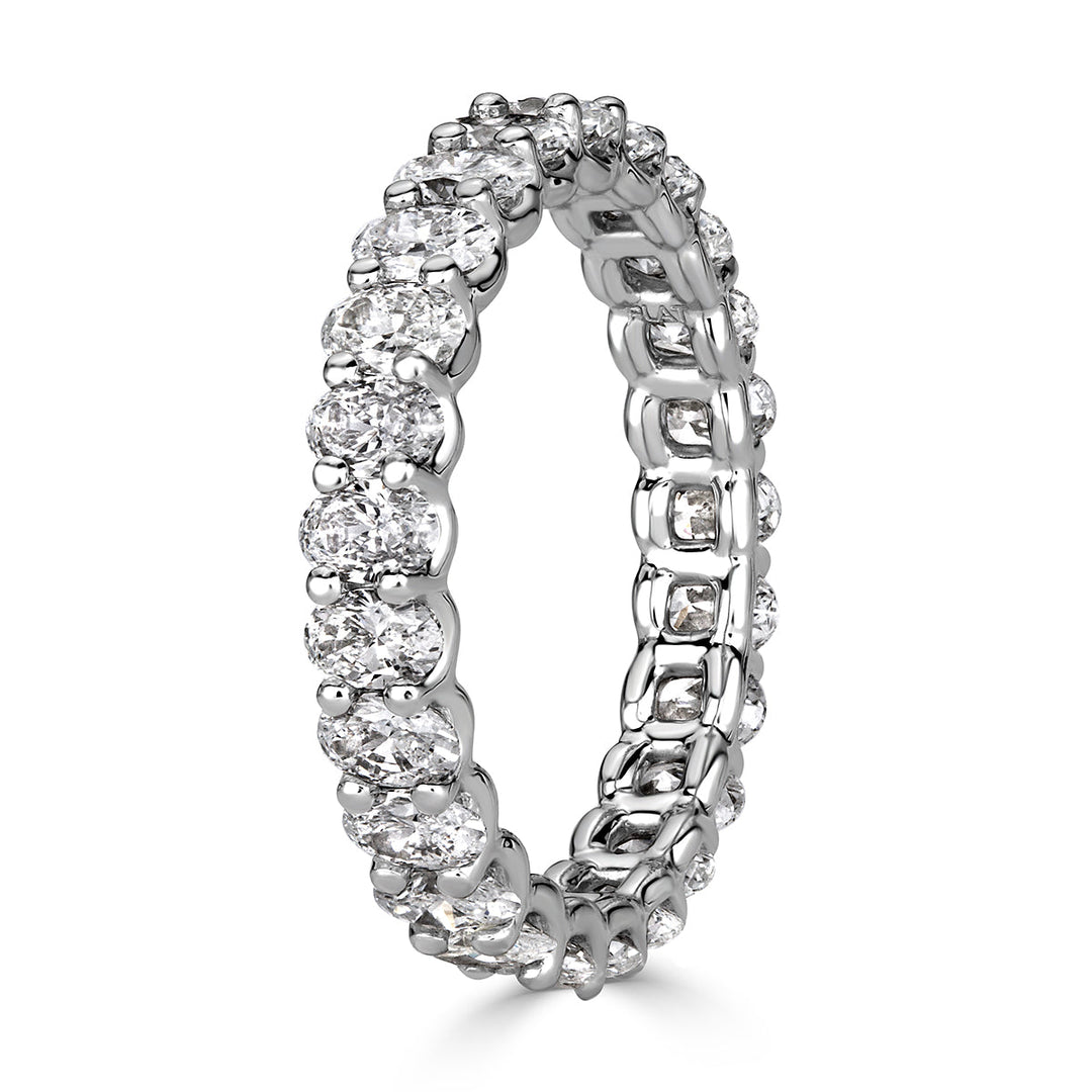 2.30ct Oval Cut Lab Diamond Eternity Band in Platinum