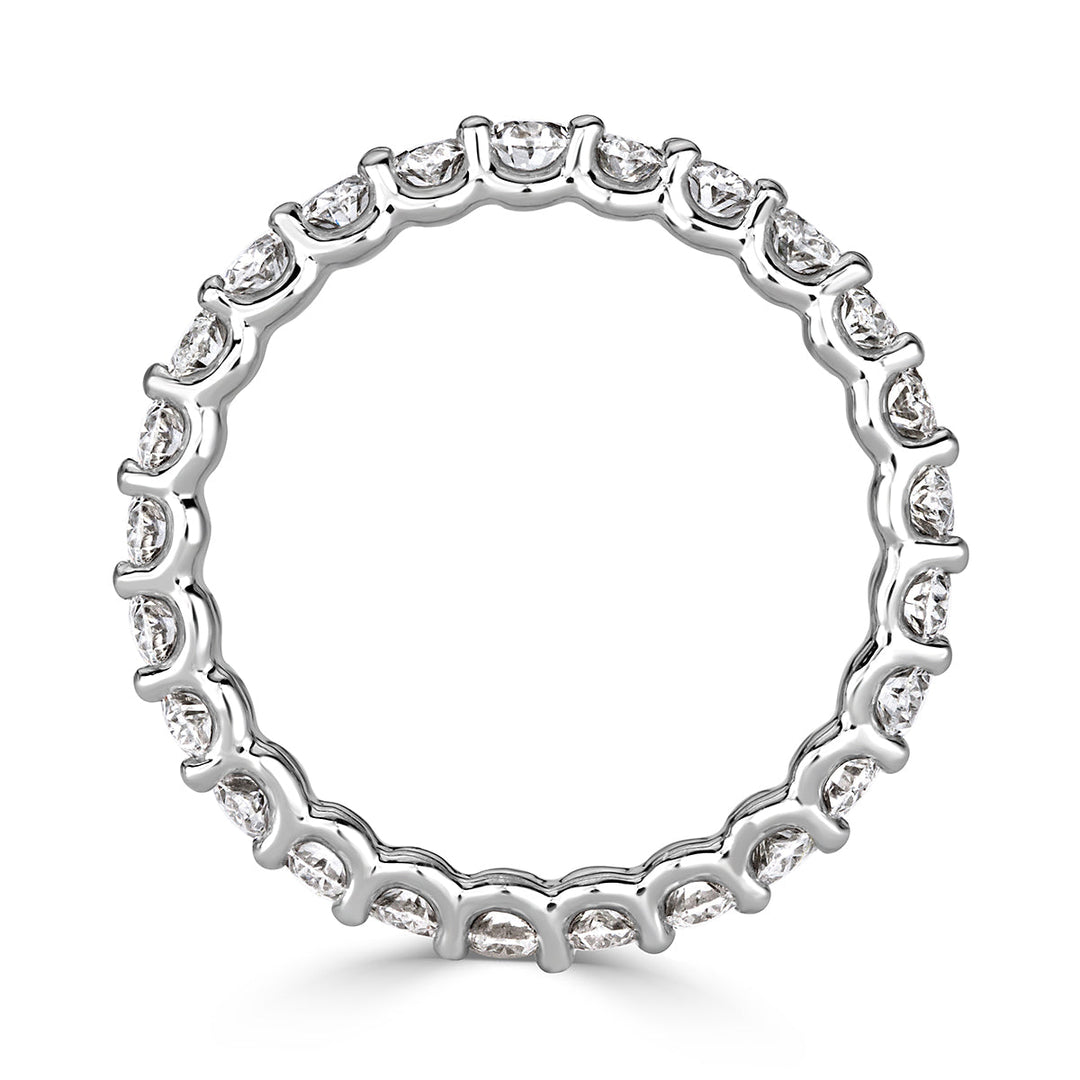 2.30ct Oval Cut Lab Diamond Eternity Band in Platinum