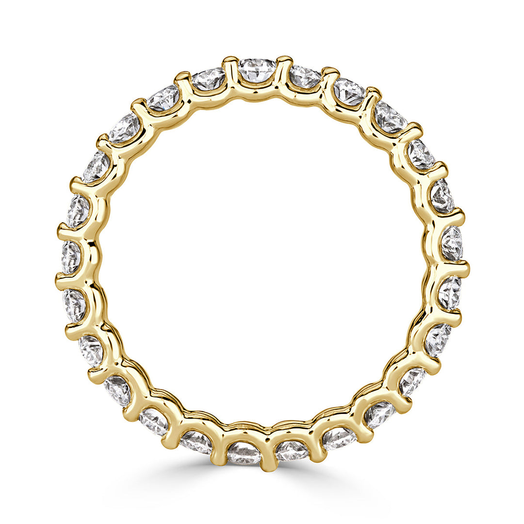 2.30ct Oval Cut Lab Diamond Eternity Band in 18K Yellow Gold