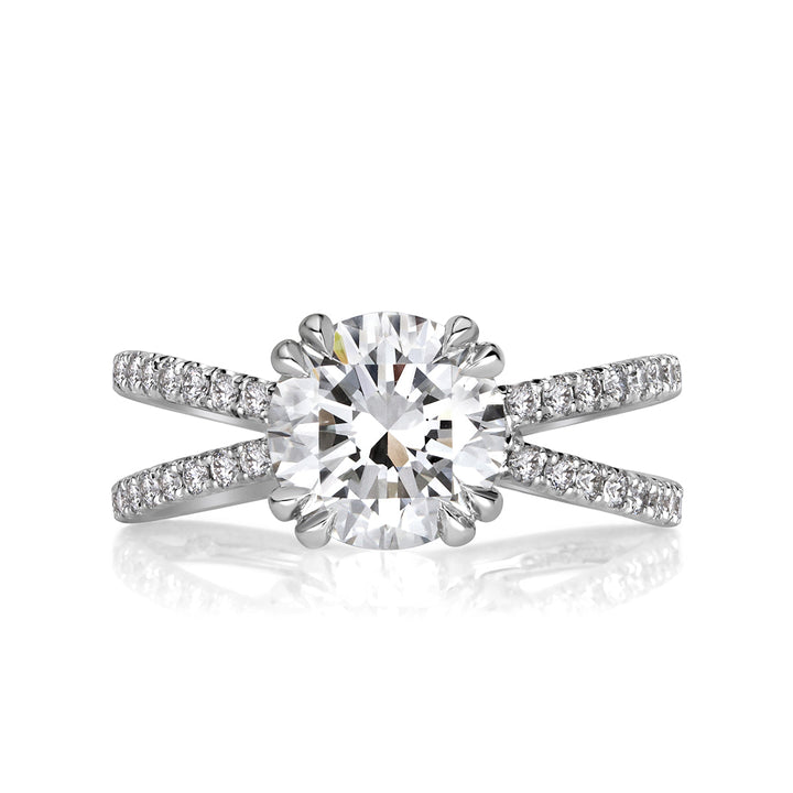 2.22ct Round Brilliant Cut Lab Diamond Engagement Ring