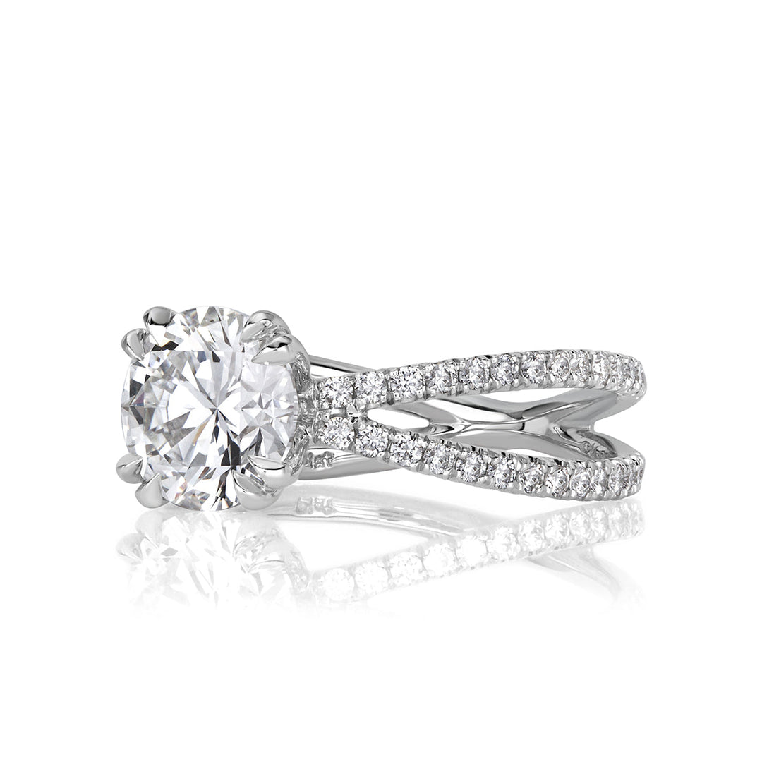 2.22ct Round Brilliant Cut Lab Diamond Engagement Ring