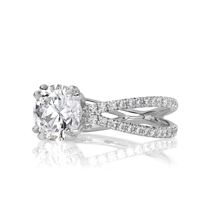 2.22ct Round Brilliant Cut Lab Diamond Engagement Ring