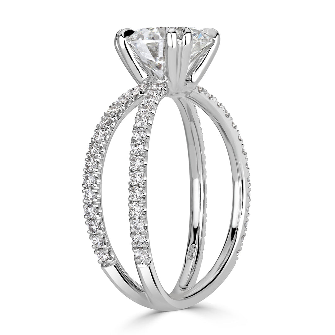 2.22ct Round Brilliant Cut Lab Diamond Engagement Ring