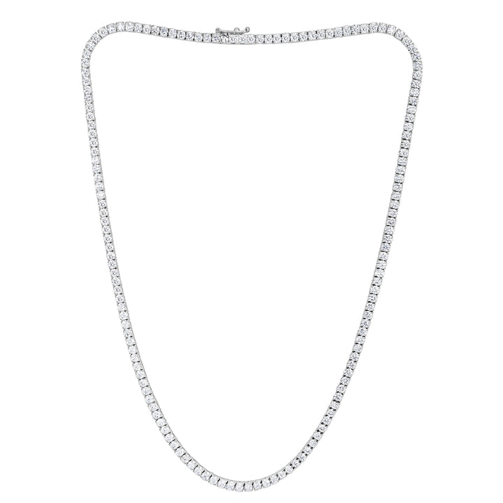 16.89ct Round Brilliant Cut Lab Diamond Tennis Necklace in 14K White Gold