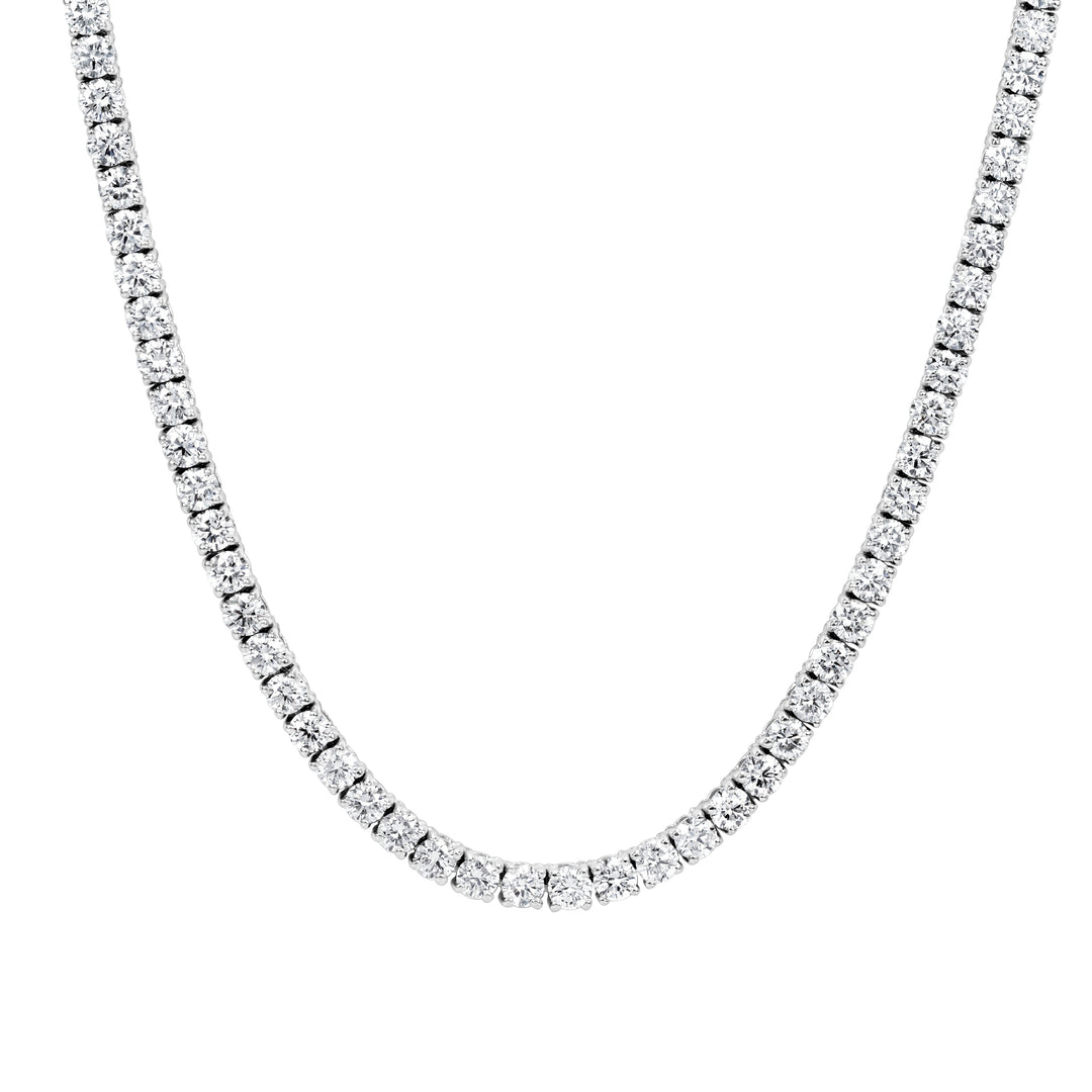 16.89ct Round Brilliant Cut Lab Diamond Tennis Necklace in 14K White Gold