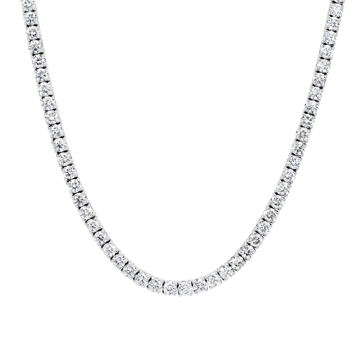 16.89ct Round Brilliant Cut Lab Diamond Tennis Necklace in 14K White Gold