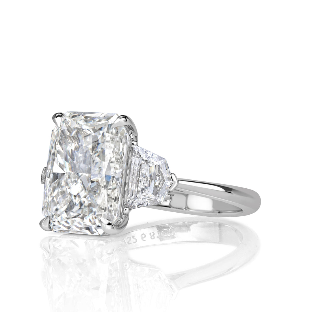 7.70ct Radiant Cut Lab Diamond Engagement Ring