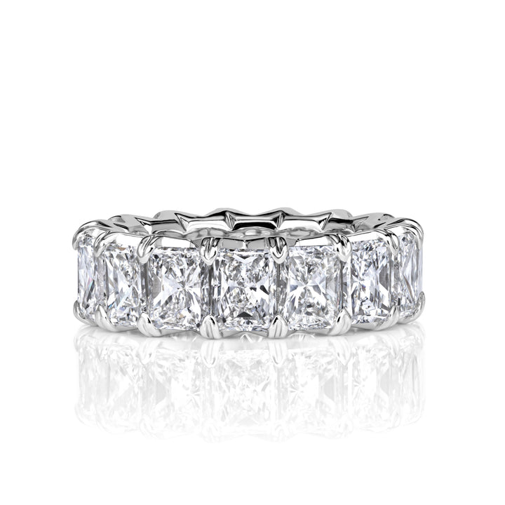 8.30ct Radiant Cut Lab Diamond Eternity Band in 18k White Gold