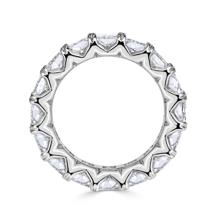 8.30ct Radiant Cut Lab Diamond Eternity Band in 18k White Gold