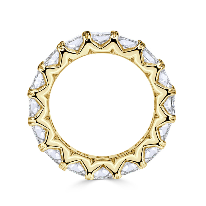 8.30ct Radiant Cut Lab Diamond Eternity Band in 18k Yellow Gold