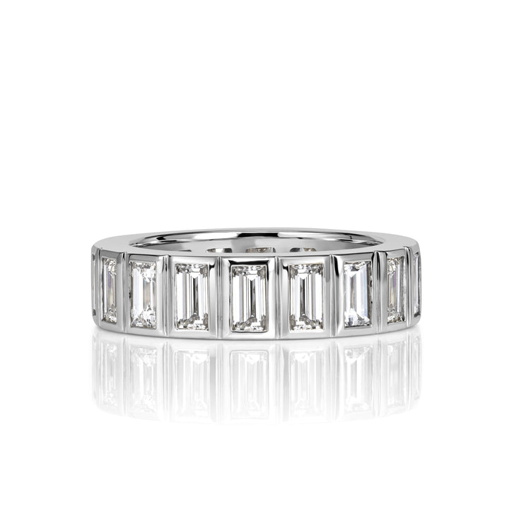 3.41ct Baguette Cut Lab Diamond Eternity Band in 18k White Gold