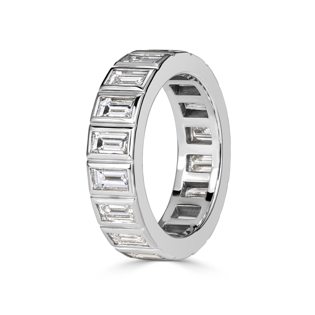 3.41ct Baguette Cut Lab Diamond Eternity Band in 18k White Gold