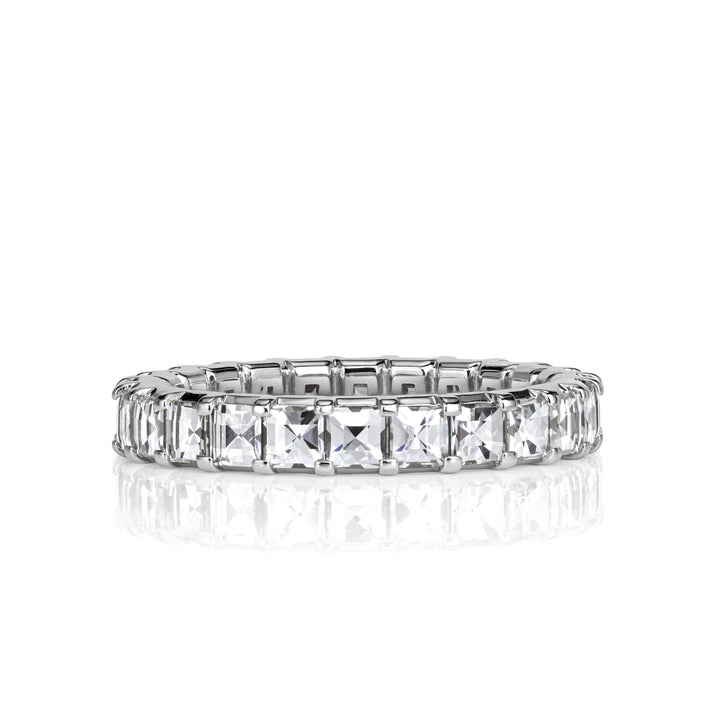 2.40ct Pixel Cut Lab Diamond Eternity Band in 18k White Gold