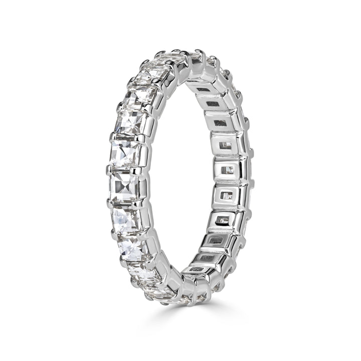 2.40ct Pixel Cut Lab Diamond Eternity Band in 18k White Gold