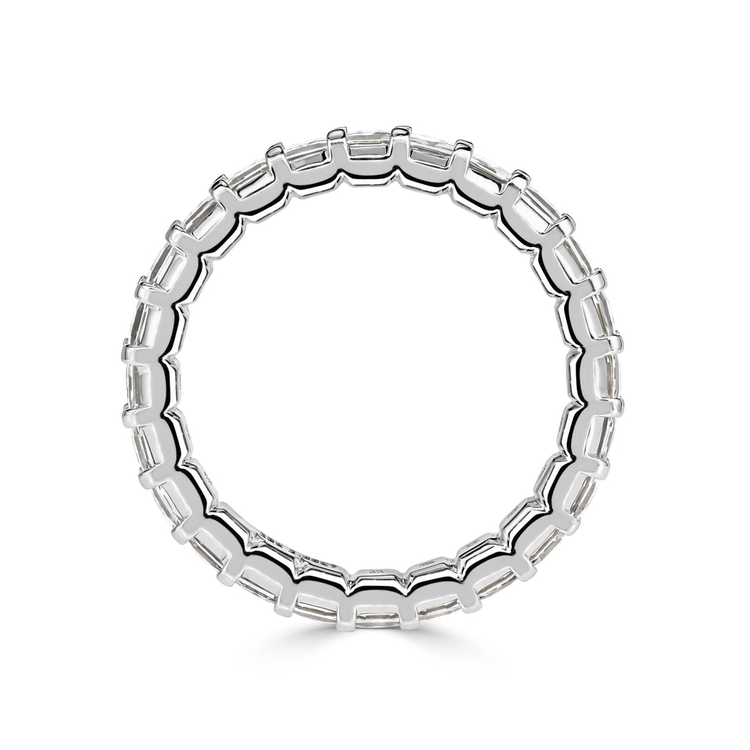 2.40ct Pixel Cut Lab Diamond Eternity Band in 18k White Gold