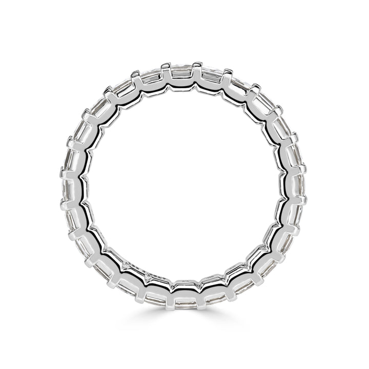 2.40ct Pixel Cut Lab Diamond Eternity Band in 18k White Gold