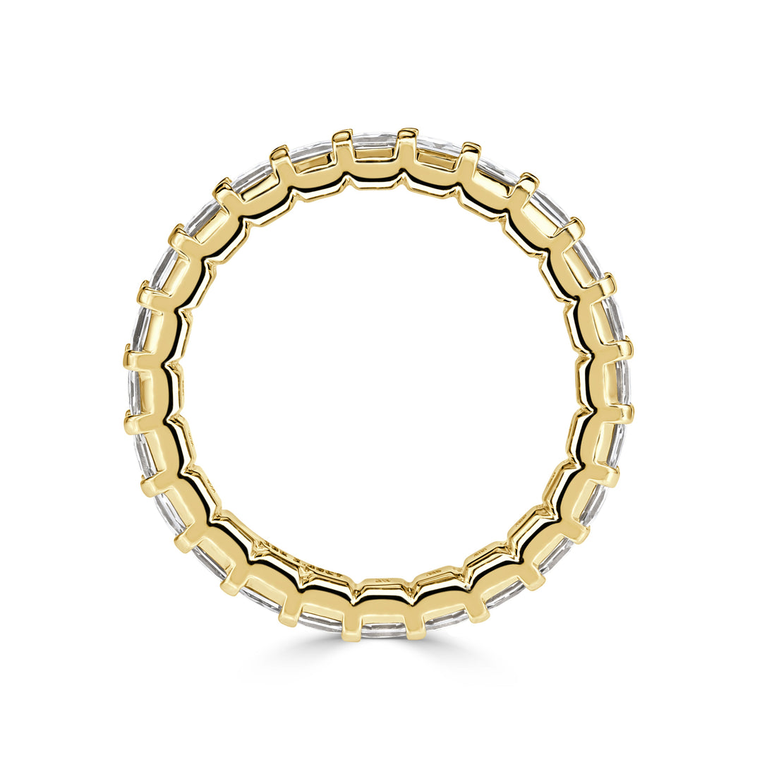 2.40ct Pixel Cut Lab Diamond Eternity Band in 18k Yellow Gold