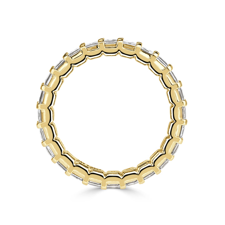 2.40ct Pixel Cut Lab Diamond Eternity Band in 18k Yellow Gold