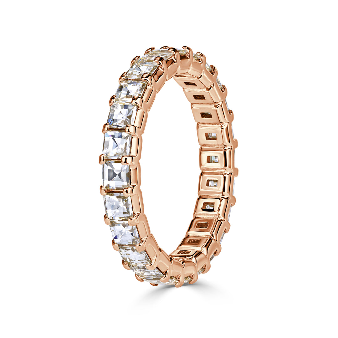 2.40ct Pixel Cut Lab Diamond Eternity Band in 18k Rose Gold