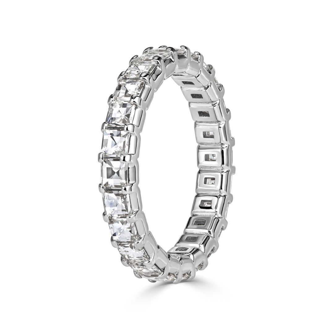 2.40ct Pixel Cut Lab Diamond Eternity Band in Platinum