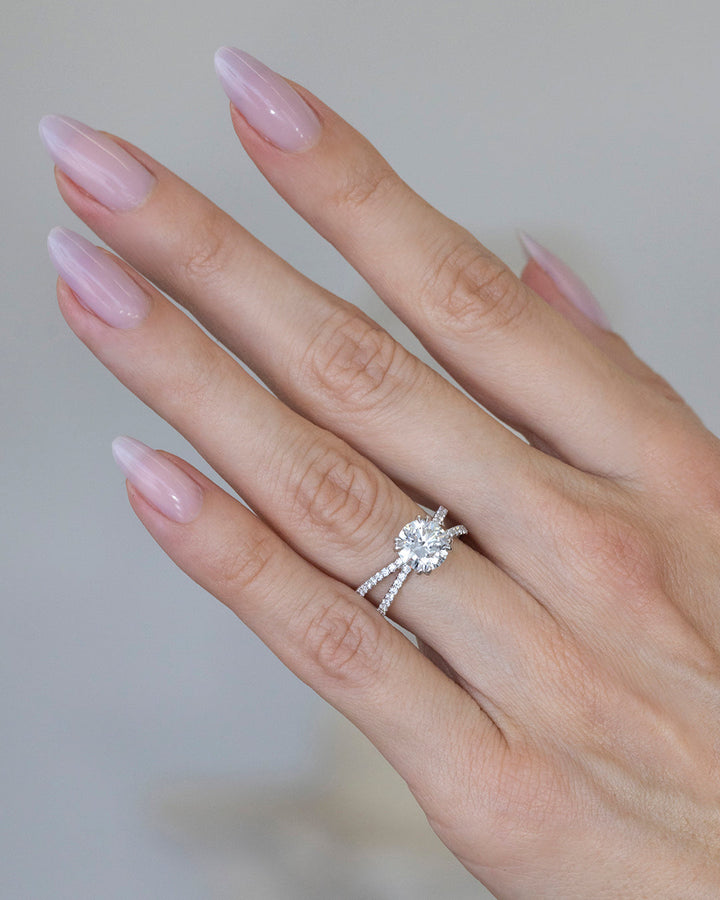 2.22ct Round Brilliant Cut Lab Diamond Engagement Ring